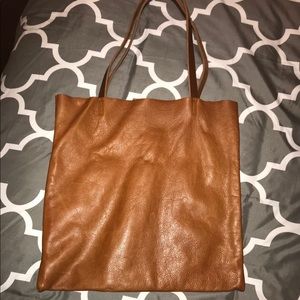 Handmade leather tote